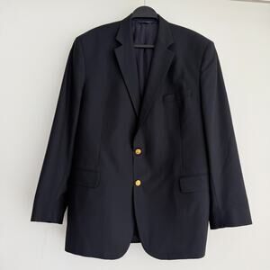 Brooks Brothers 1818 Madison Blazer 45R Navy Loro Piana Italian Wool Sport Coat